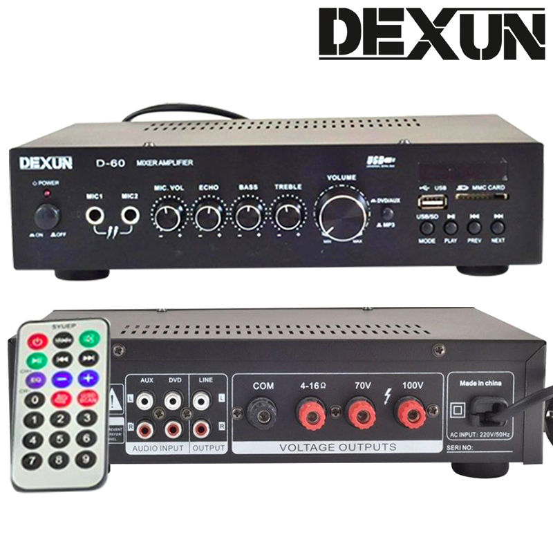 DEXUN D-60 ANFİ  60W/100V USB/SD 