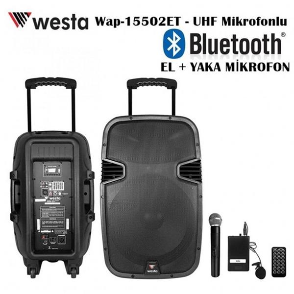 Westa Wap-12502ET - Seyyar Portatif Ses Sistemi EL+YAKA